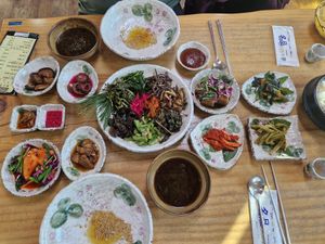 After national park food at Jeombongsan Sanchae in Sokcho