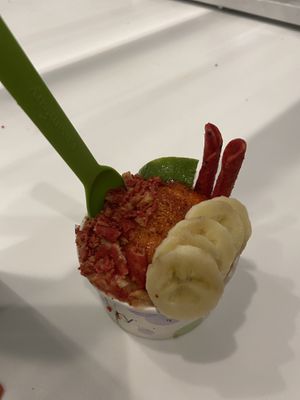 Mangonada with bananas  at Creamistry in Houston