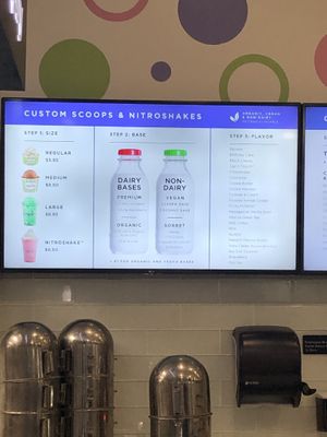 Menu at Creamistry in Houston