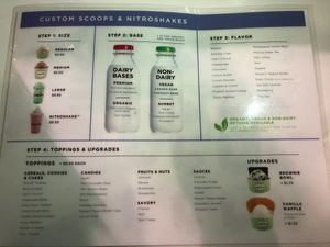 Menú at Creamistry in Houston