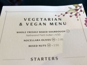 The special menu at Browns in Oxford