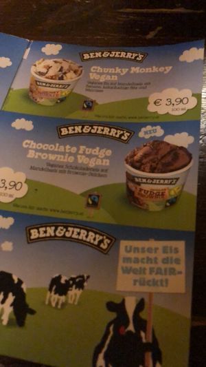 vegan ben&jerrys at Flann O'Brien in Graz