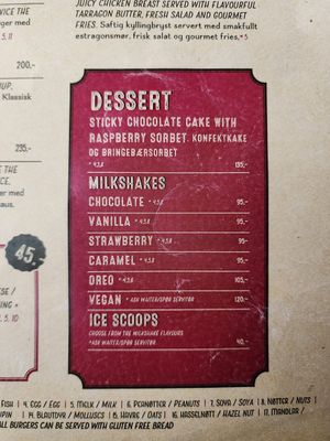 Dessert at Vagal Burger and Gin in Sogndal