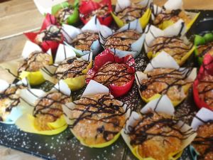 Vegan blueberry and chocolate muffins! at Hank's Deli & Shop in Ipswich