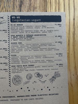 La carta at Hedonist in Zadar