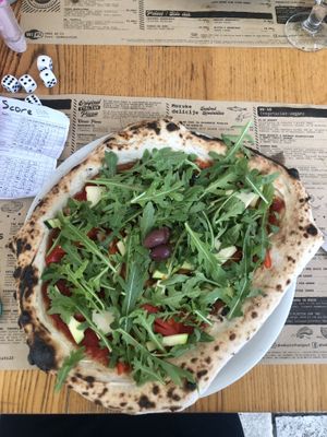 Vegan pizza at Hedonist in Zadar