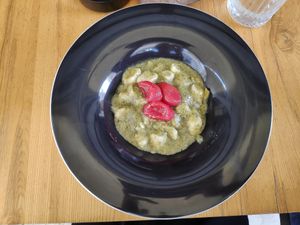 Vegan Gnocci with asparagus sauce at Hedonist in Zadar