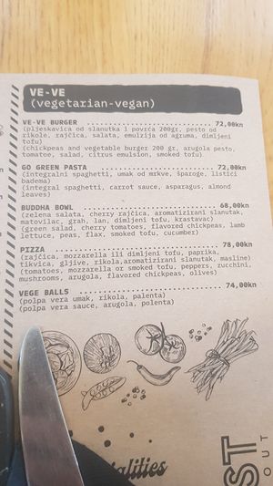 New vegan/vegetarian menu at Hedonist in Zadar