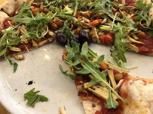 Vegan pizza! Yum!  at Hedonist in Zadar