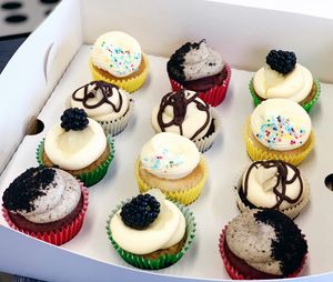 Mixed cupcakes at Clemie's Vegan Cakes in Nottingham