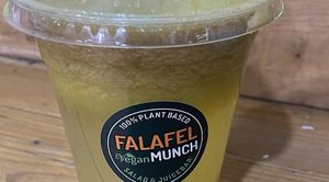 Apple cucumber juice #Veganuary at Falafel Vegan Munch in Birmingham