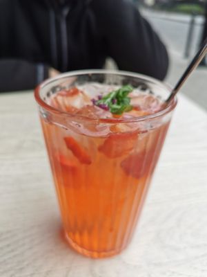 Strawberry lemonade at Pierogarnia Mandu Centrum in Gdansk