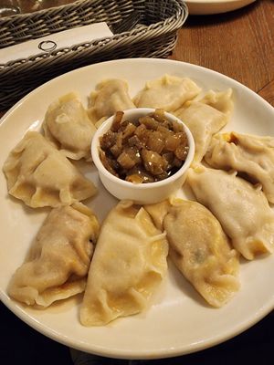 Carrot and peanut butter at Pierogarnia Mandu Centrum in Gdansk