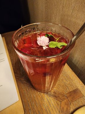 Strawberry lemonade at Pierogarnia Mandu Centrum in Gdansk