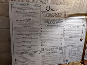 Vegan options labeled at Pierogarnia Mandu Centrum in Gdansk