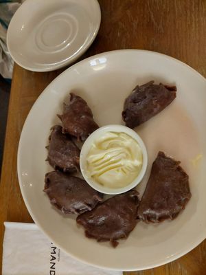 Sweet dumplings at Pierogarnia Mandu Centrum in Gdansk