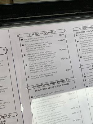 Vegan options at MANDU (July 2023) at Pierogarnia Mandu Centrum in Gdansk