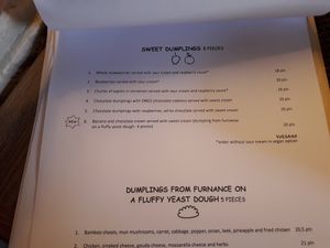 Sweet dumplings can be ordered without sour cream at Pierogarnia Mandu Centrum in Gdansk