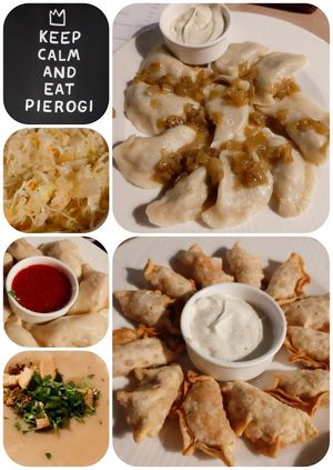 Vegan pierogi at Pierogarnia Mandu Centrum in Gdansk