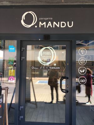 Entrance at Pierogarnia Mandu Centrum in Gdansk