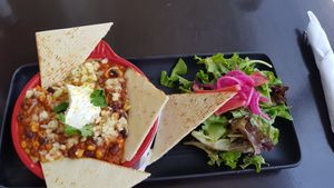 Chili végétarien at Bohème in Tadoussac
