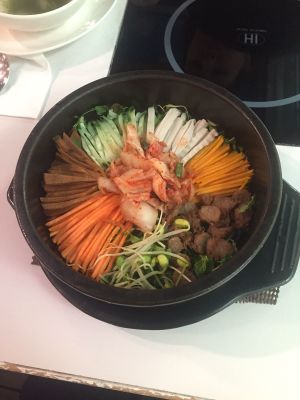 Kimchi bibimbap at Loving Hut - Heping Branch in Taipei