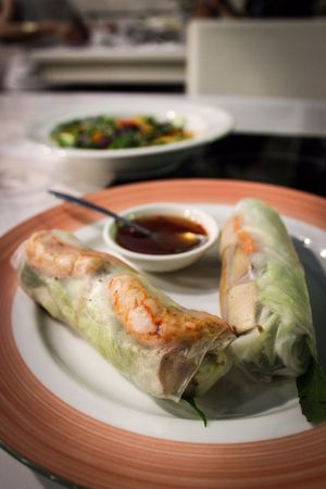 summer rolls at Loving Hut - Heping Branch in Taipei