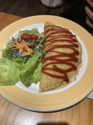 Vegan rice omelettee  at Loving Hut - Heping Branch in Taipei