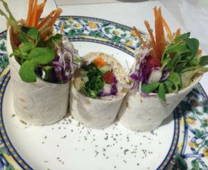 hummus wrap at Loving Hut - Heping Branch in Taipei