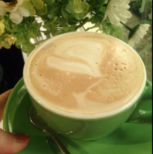 Caramel caffé latté at Loving Hut - Heping Branch in Taipei