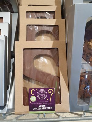 vegan chocolate letter  at Bio Drome Natuurvoeding in Goes
