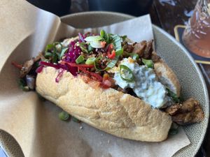 Shoarma on bread  at De Herberg in Middelburg