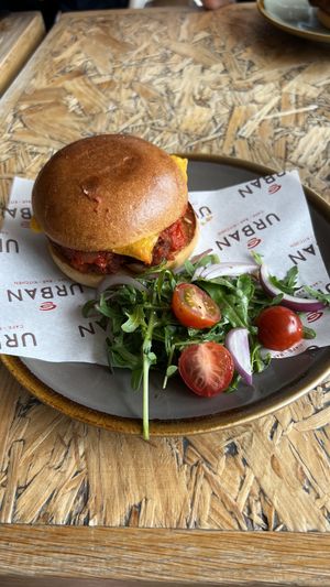 Vegan meatball brioche sandwich  at Urban - Jewellery Quarter in Birmingham