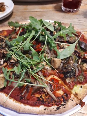 Veggy pizza at Bar & Kitchen in Valencia