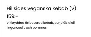 Annorlunda kekab men riktigt gott! at Gastrocafe Naturum in Docksta