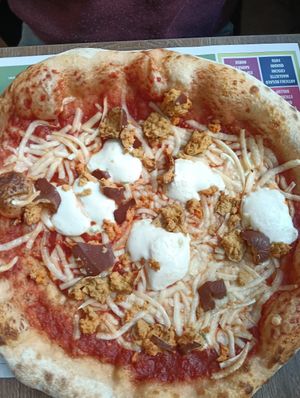 Sausage and blue cheese at Moro 2.0 in Asti