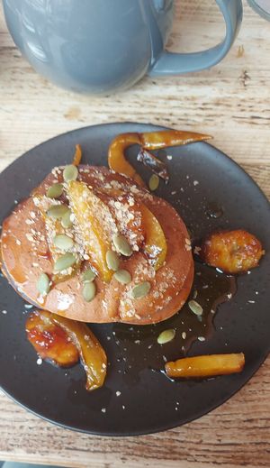 Great pancakes at PEACH in Newport