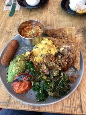 The full vegan breakfast   at PEACH in Newport