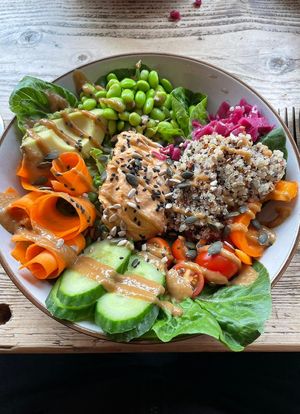 Superfood salad at PEACH in Newport