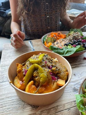 Katsu loaded fries at PEACH in Newport