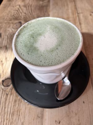 Mermaid matcha lattee  at PEACH in Newport