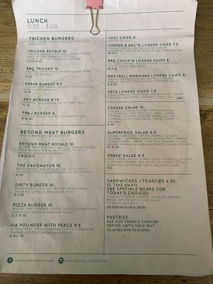 Lunch menu May 2024  at PEACH in Newport