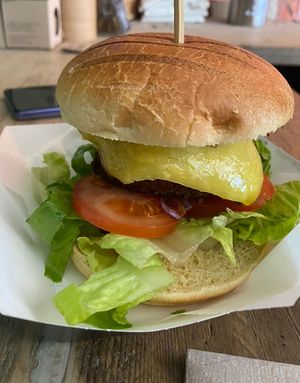 Royale burgerrs  at PEACH in Newport