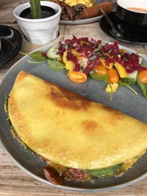 Vegan omelette   at PEACH in Newport