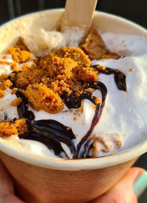 Spiced biscuit shake at PEACH in Newport