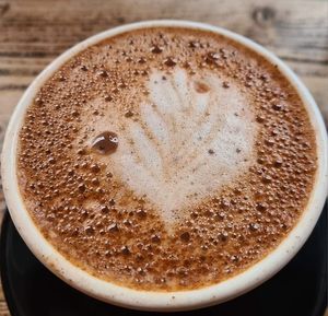 Oatmilk latte at PEACH in Newport