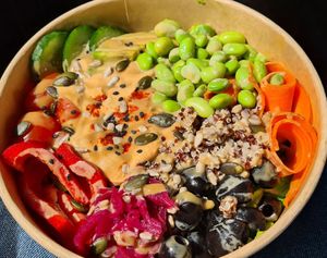 Salad bowl at PEACH in Newport