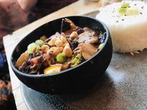 Peanut Satay Stir Fry 🥜 at PEACH in Newport