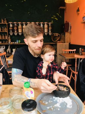 Me & my Daughter, Eva~Greene, vegan from conception 🌱 at PEACH in Newport