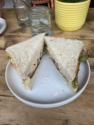 Chuna mayo & salad sandwich at PEACH in Newport